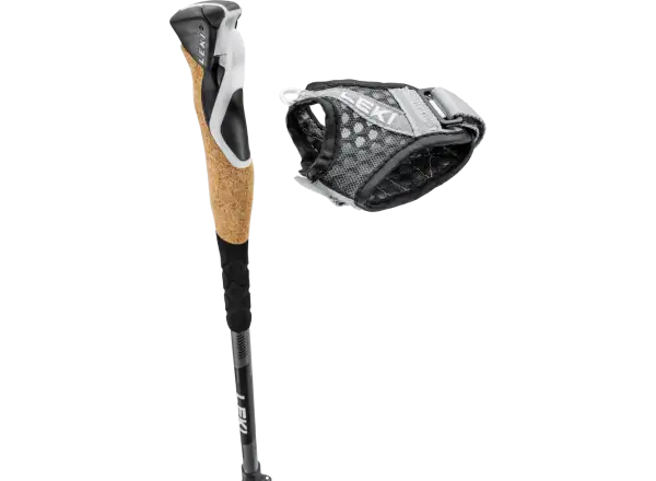 Leki Cross trekingové hole Dark Anthracite/LightBlue vel. 100-135 cm