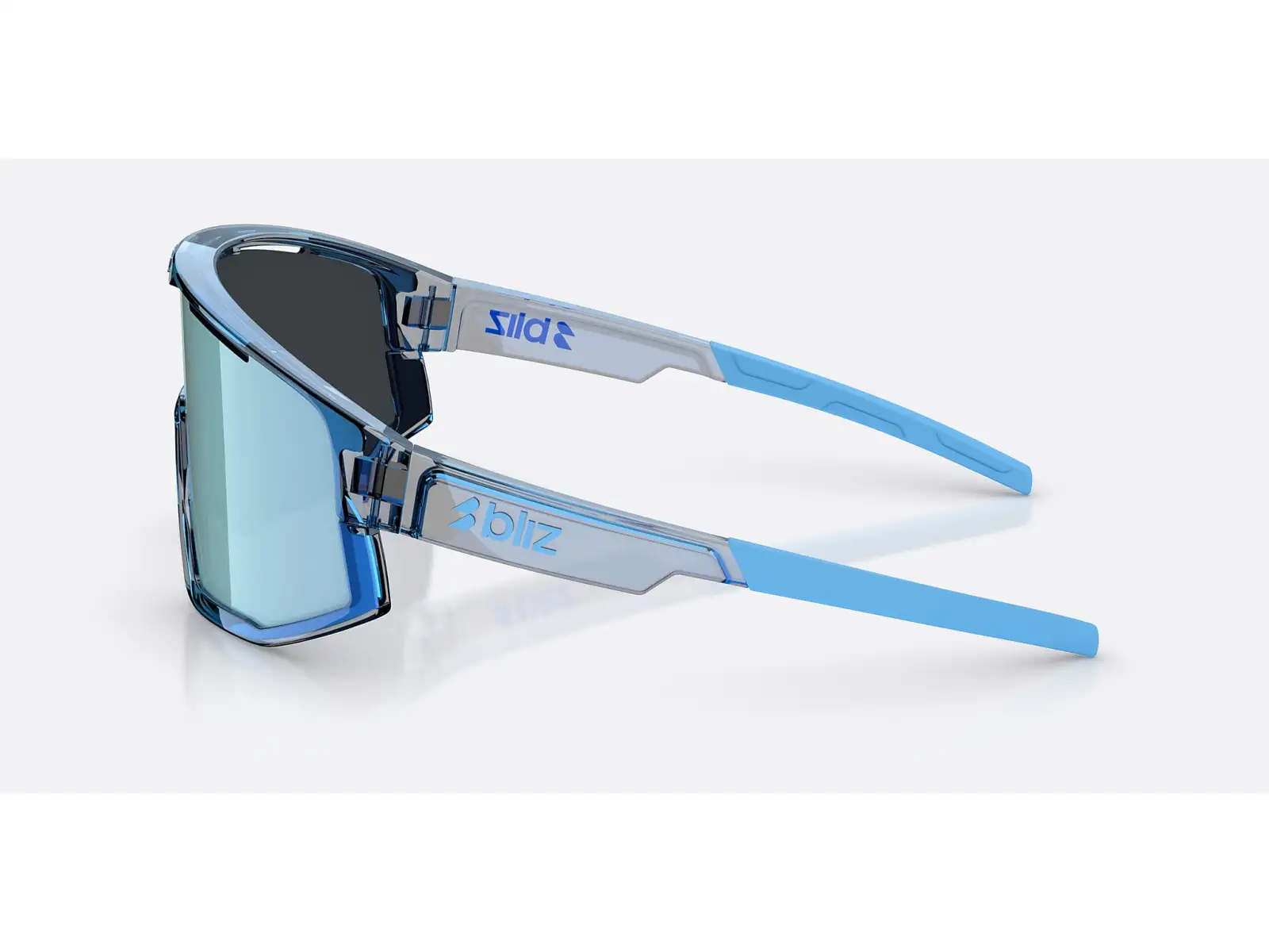 Bliz Fusion Small sluneční brýle Transparent Blue/Smoke Ice Blue Multi