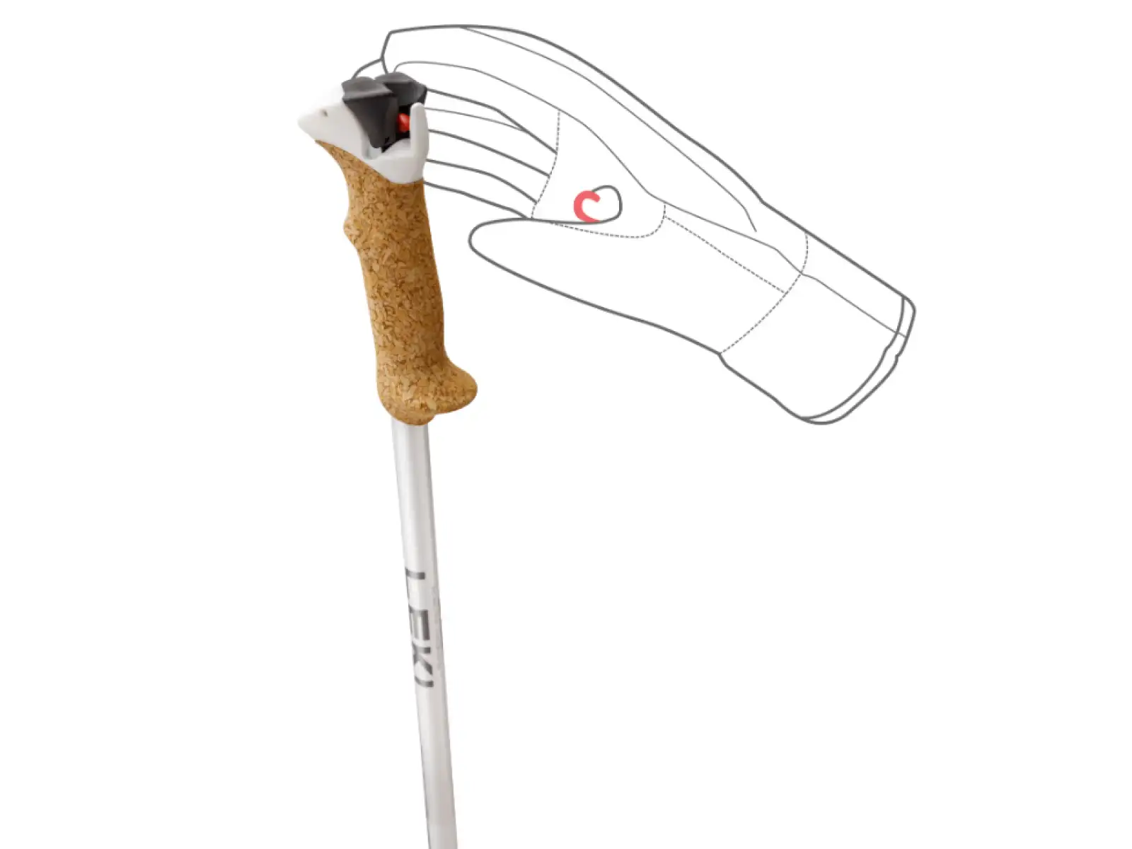 Leki Stella S sjezdové hole White/Silver/Whitegold