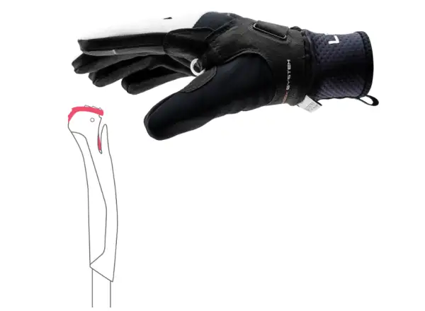 Leki PRC ThermoPlus Shark Women dámské běžecké rukavice Black-White
