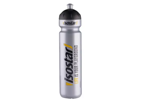 Isostar bidon 1l výsuvné víčko stříbrná