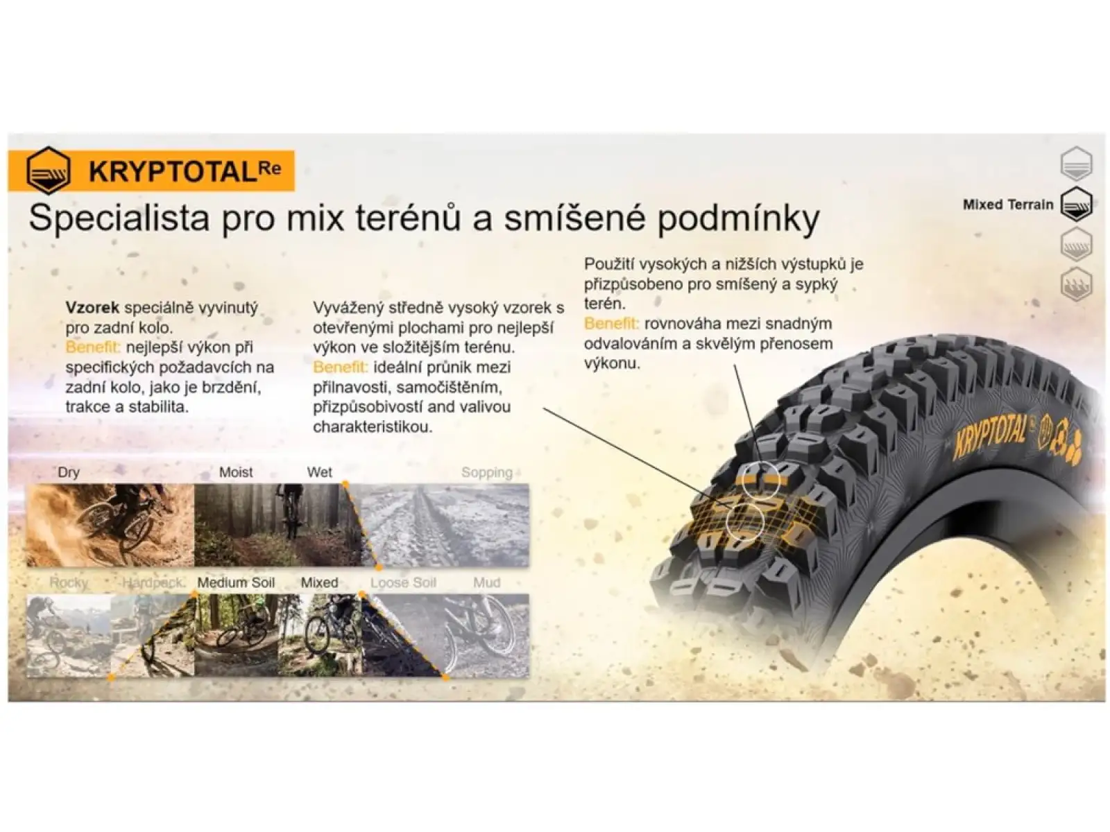 Continental Kryptotal DH Soft 27,5x2,40" TLR E-25 MTB plášť kevlar zadní černá 2022