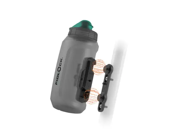 Fidlock Twist set antibakteriální láhev Smoke 450 ml + základna na rám