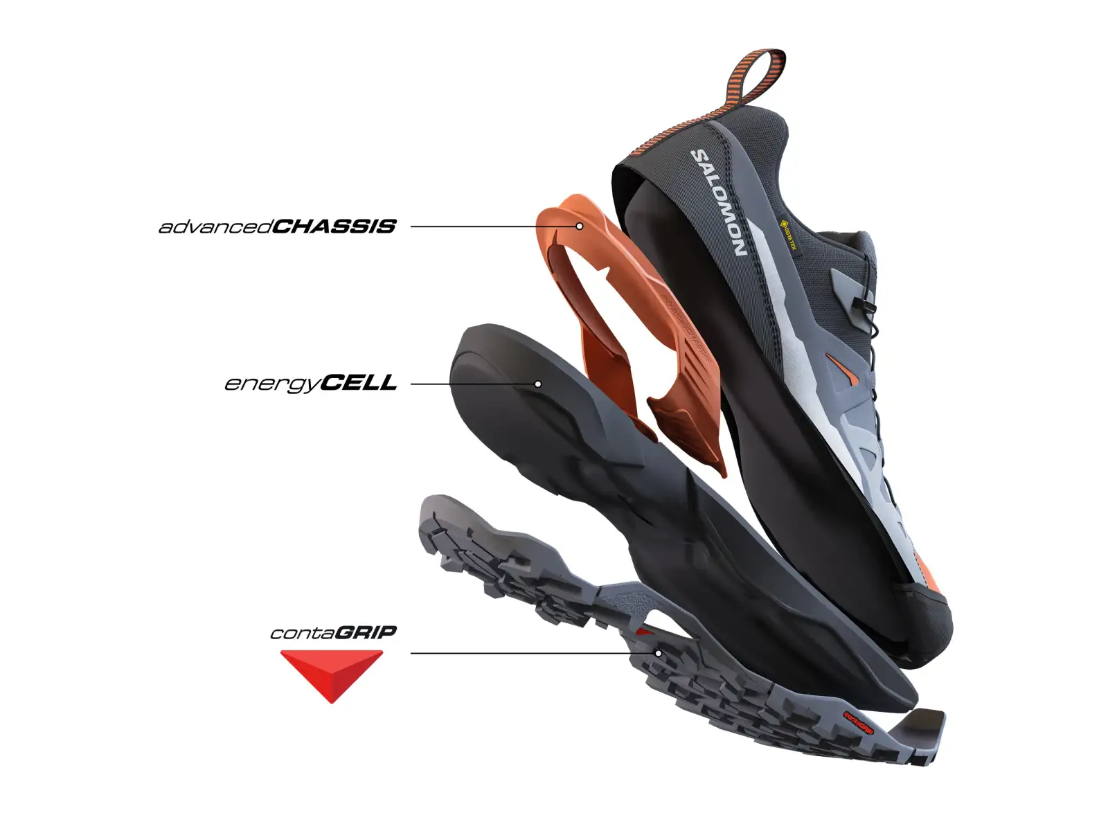 Salomon X Ultra 360 GTX pánská turistická obuv Castlerock/Black/Spicy Mustard