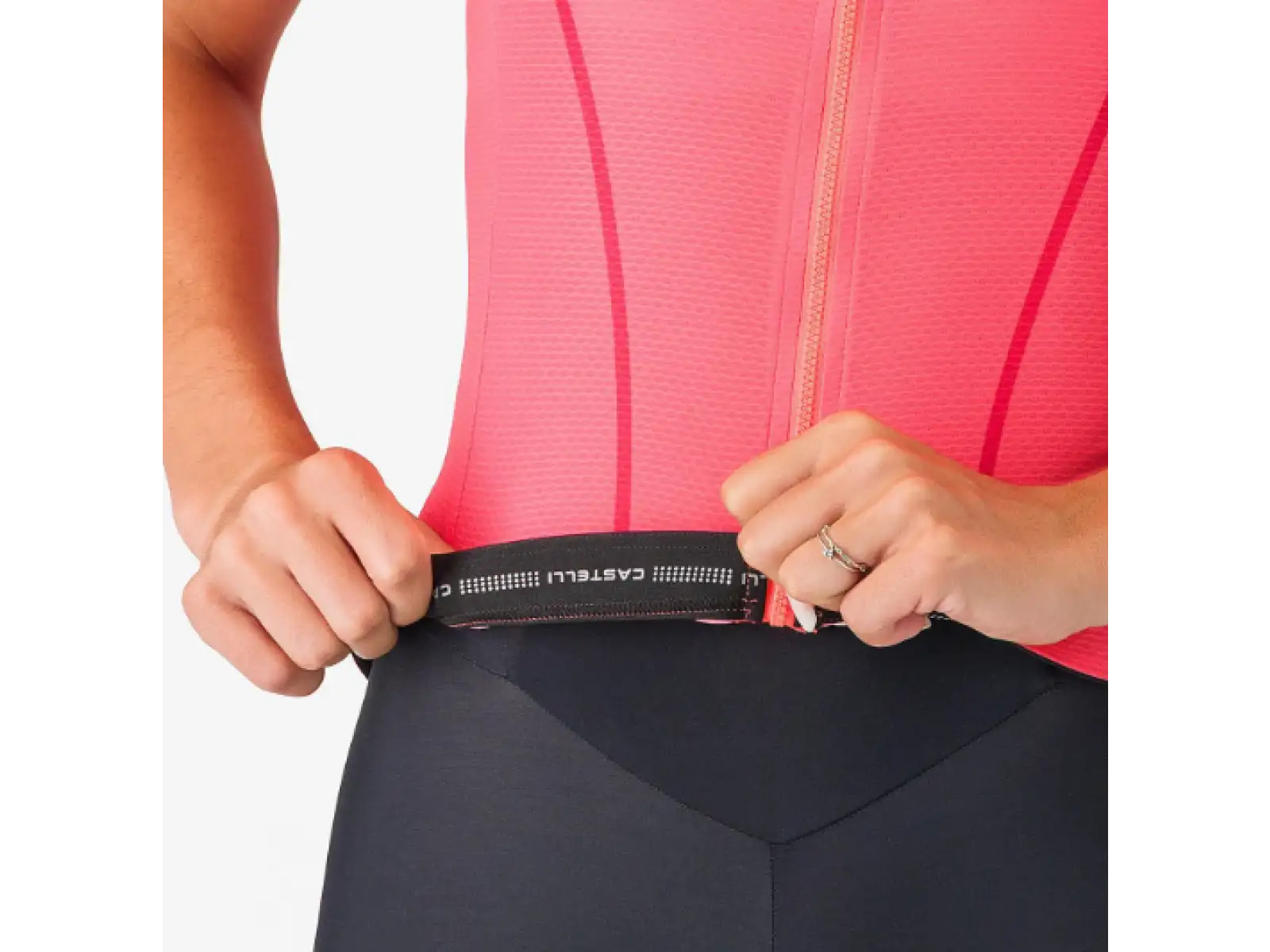 Castelli Anima Flow dámský dres krátký rukáv Brilliant Pink/Hibiscus