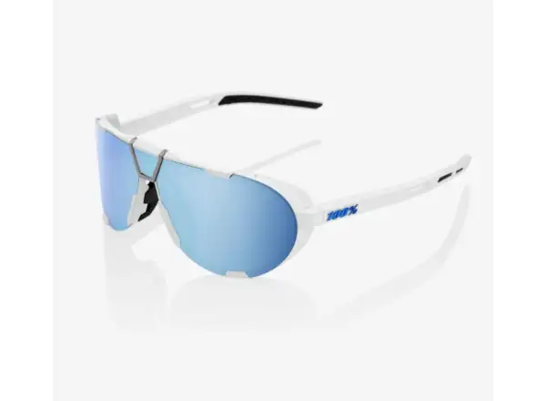 100% Westcraft brýle Soft Tact White/HiPER Blue Multilayer Mirror Lens