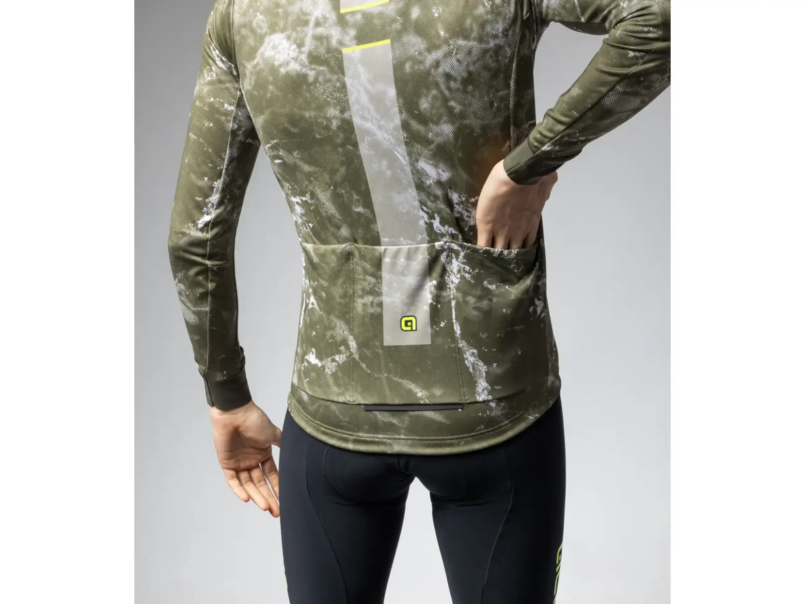 Alé Pragma Space pánský dres dlouhý rukáv Army Green