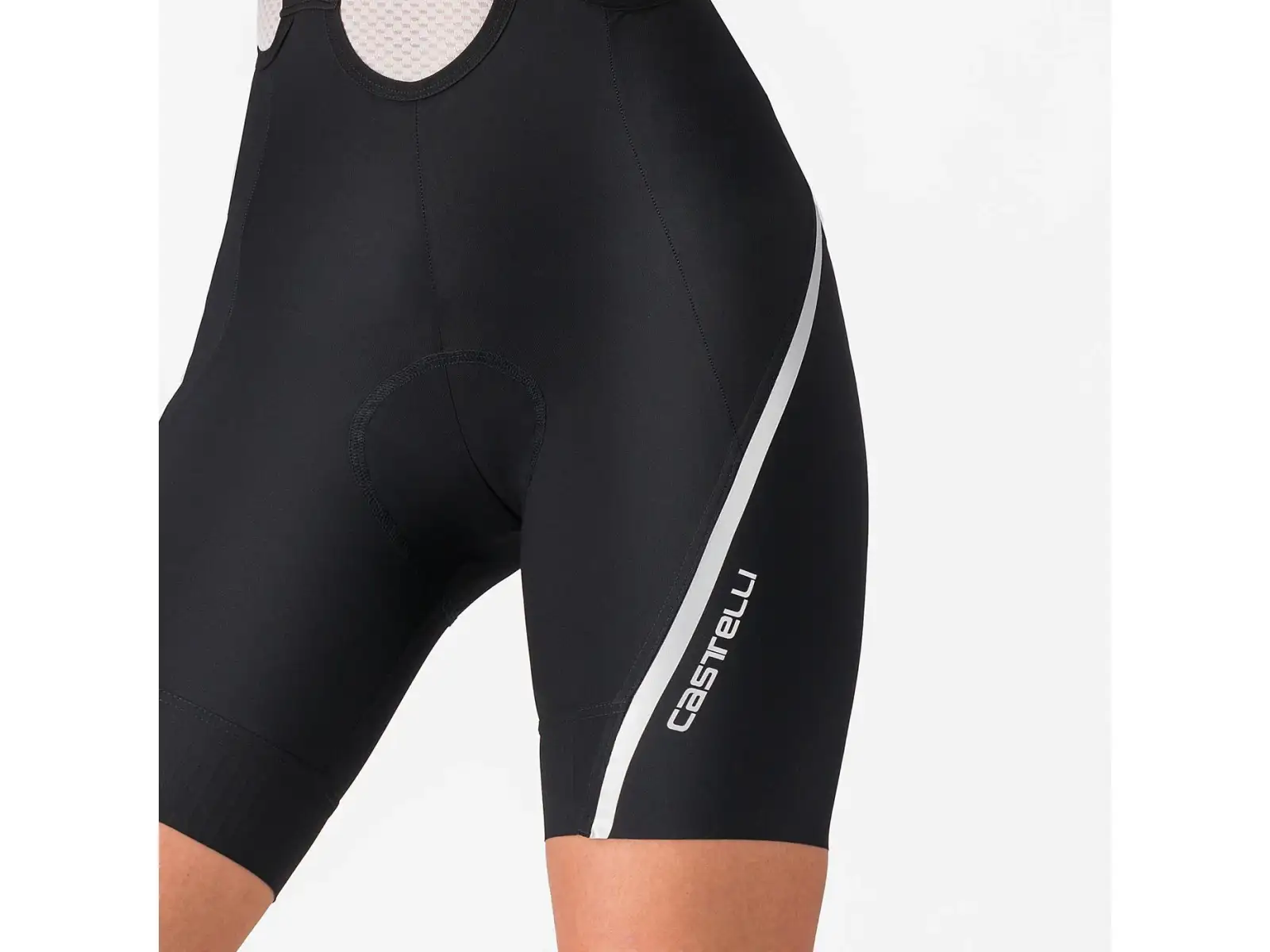 Castelli Velocissima 3 dámské kraťasy s laclem Black/Silver