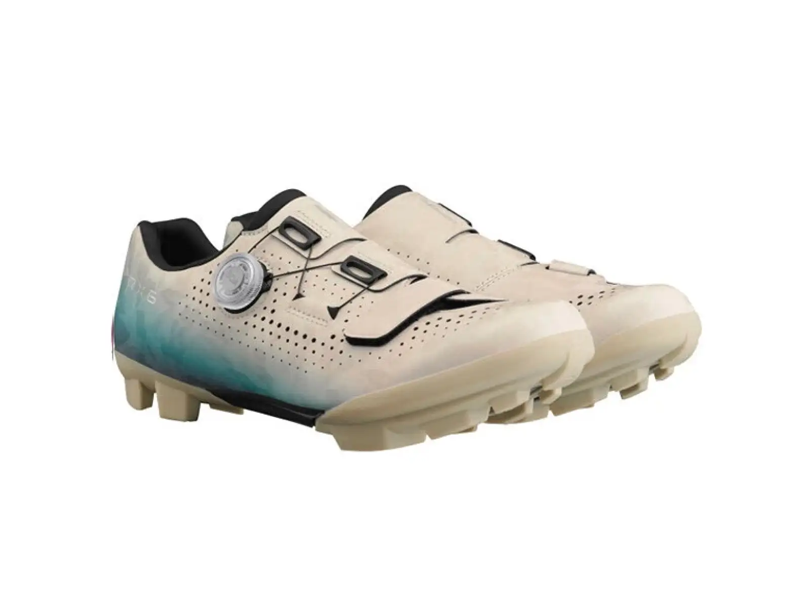 Shimano SH-RX600 gravel tretry béžová/modrá