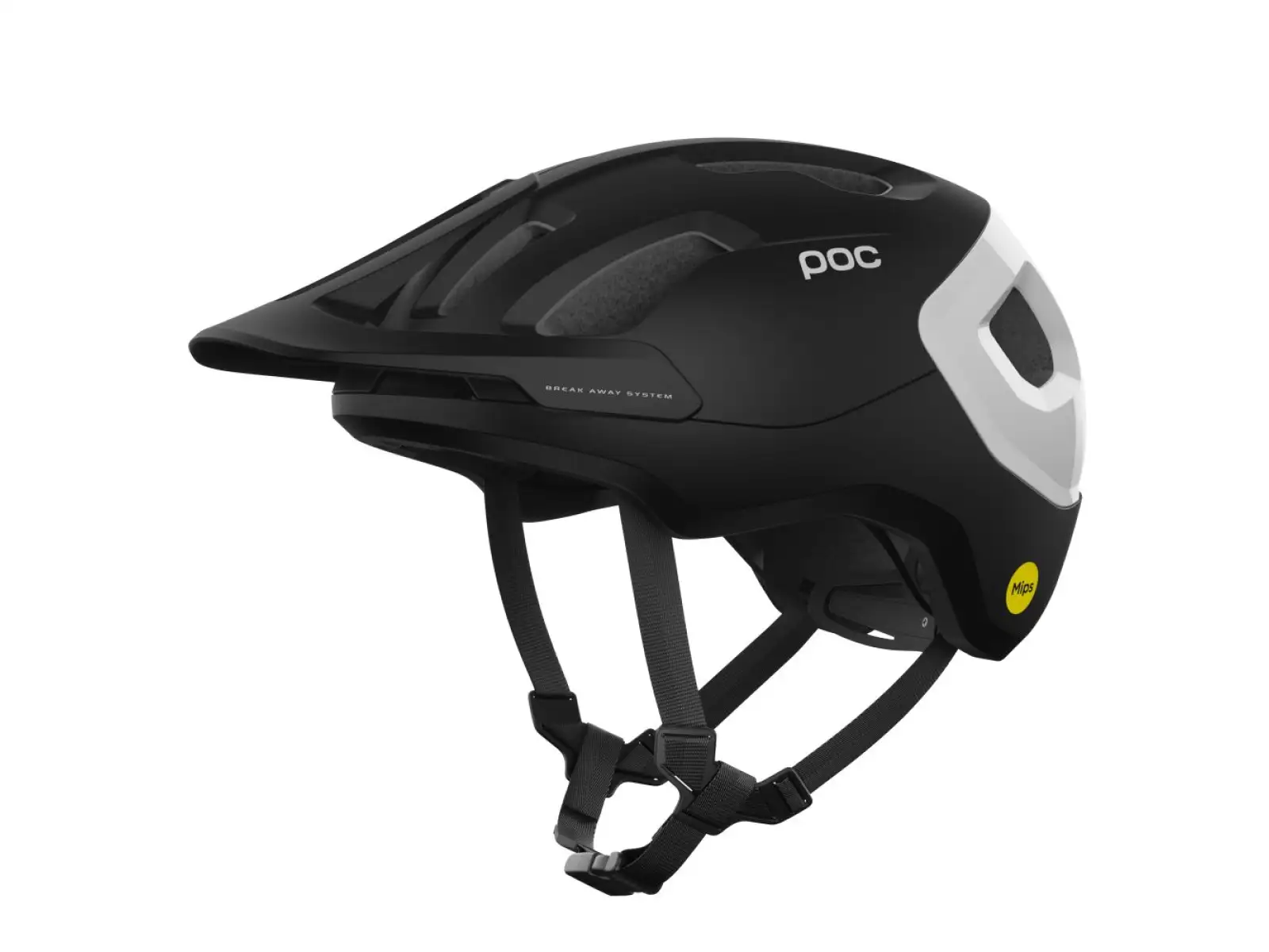 POC Axion Race MIPS cyklistická přilba Uranium Black Matt/Hydrogen White