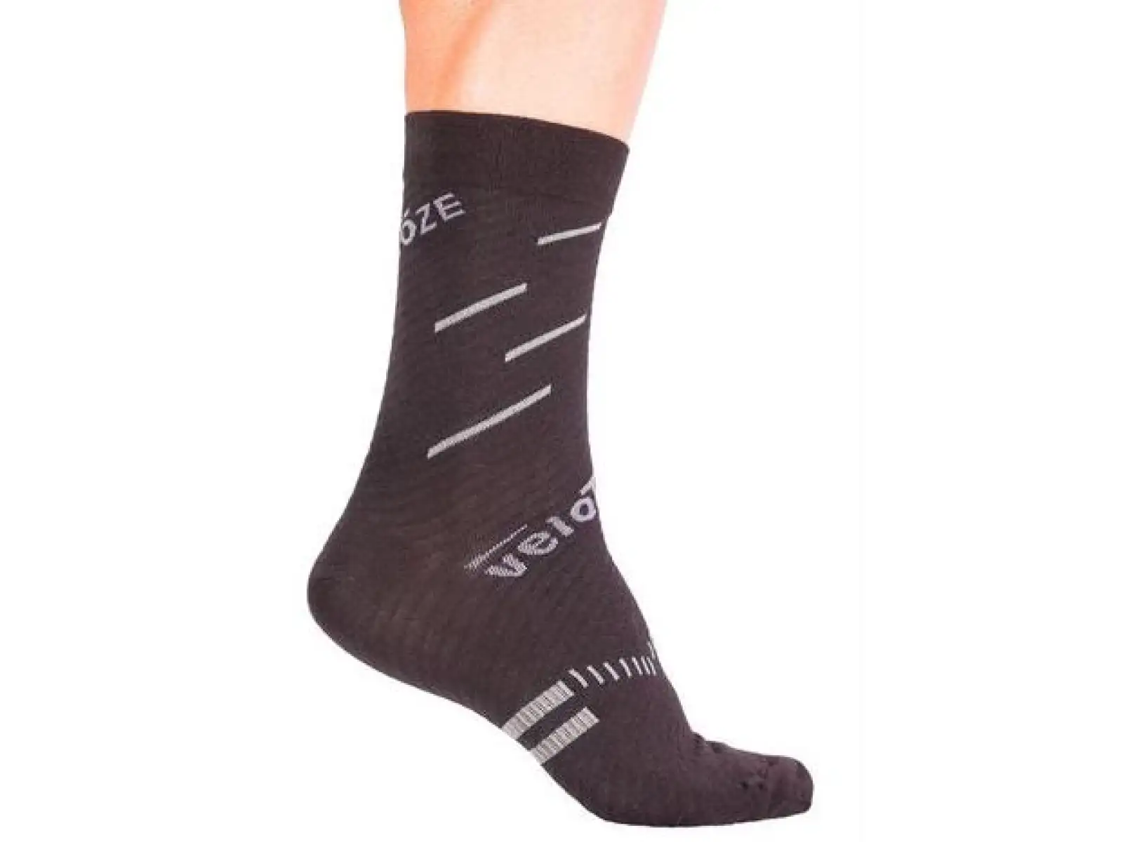 Velotoze ponožky černá/šedá