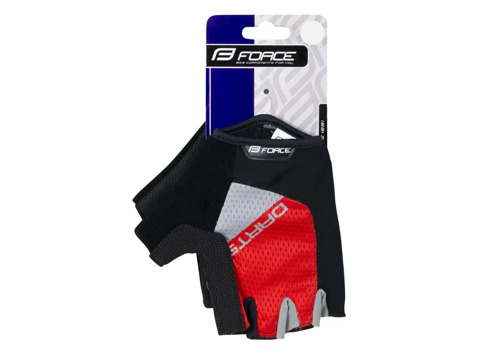 Force Darts Gel rukavice bez zapínání červená/šedá