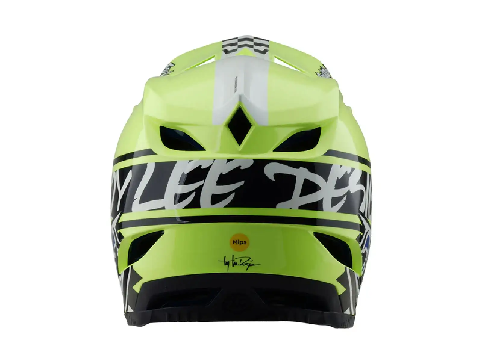 Troy Lee Designs D4 Polyacrylite 50 přilba Navy/Glo Yellow