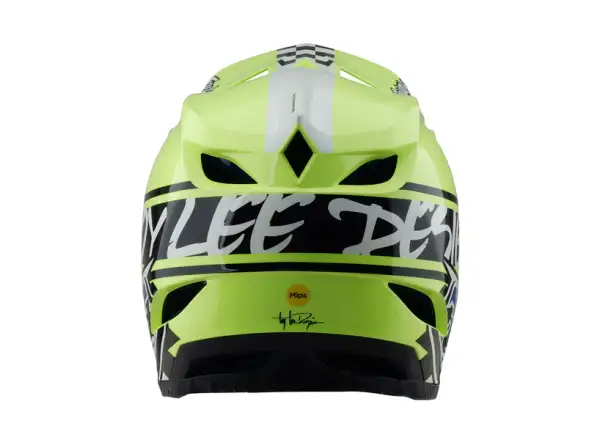 Troy Lee Designs D4 Polyacrylite 50 přilba Navy/Glo Yellow