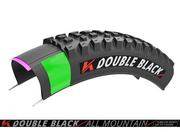 Kenda K-Series Double Black Downhill 60TPI K-1265 TR 27,5x2,40" MTB plášť kevlar
