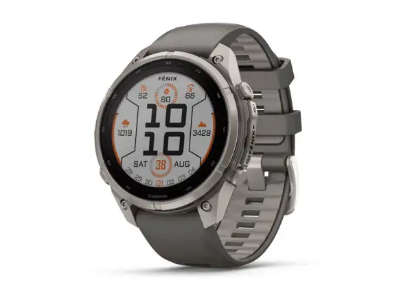 Garmin Fénix 9 Pro inReach Solar 47 mm chytré hodinky Titanium Pebble Gray/Silver Gray