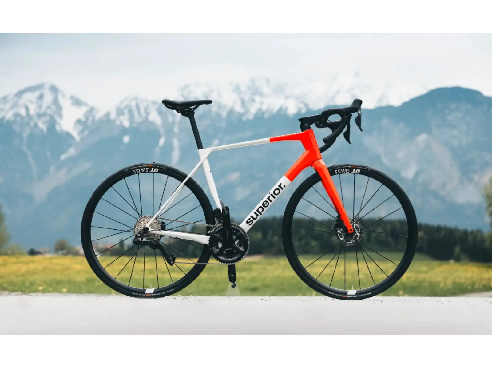Superior X-Road 9.5 GF silniční kolo gloss grey / orange red