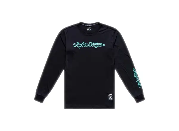 Troy Lee Designs Skyline Ride pánský dres s dlouhým rukávem Signature Black/Real Teal