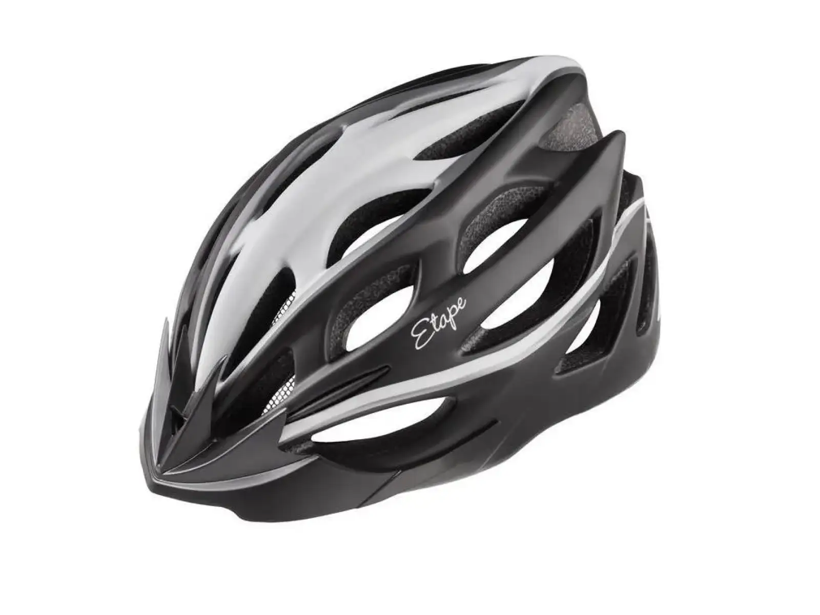 Etape Vesper cyklistická přilba černá/bílá mat