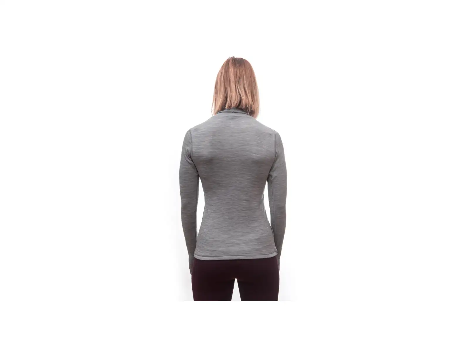 Sensor Merino Bold Roll Neck dámské triko dlouhý rukáv Cool Gray