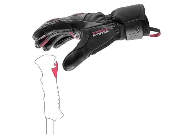 Leki Griffin Pro 3D Women dámské rukavice Black-Rose