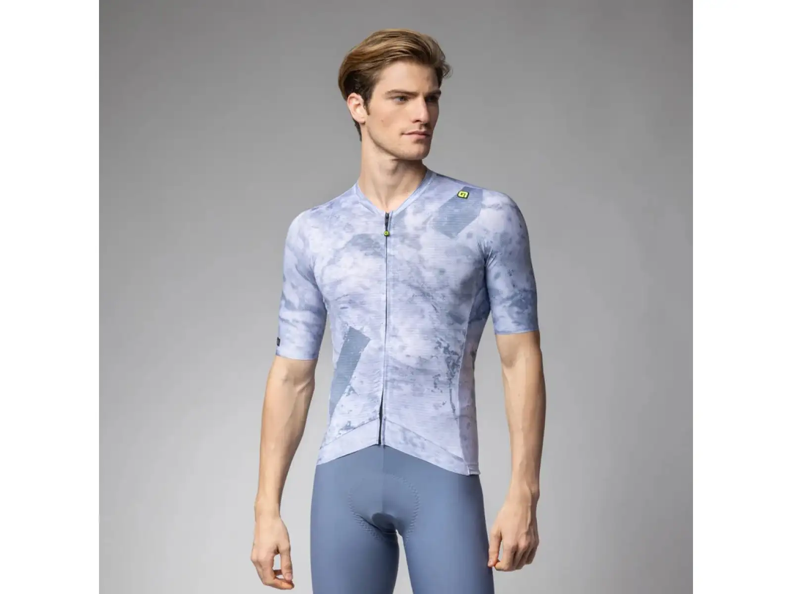 Alé PR-E Marble pánský dres krátký rukáv Steel Blue