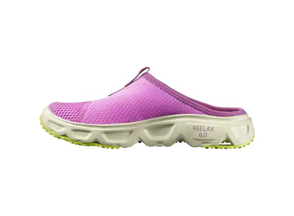 Salomon Reelax Slide 6.0 dámské pantofle Iris Orchid/Asparsgud Green/Acid Lime