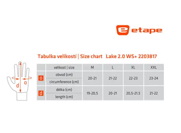 Etape Lake 2.0 WS+ zateplené rukavice černá
