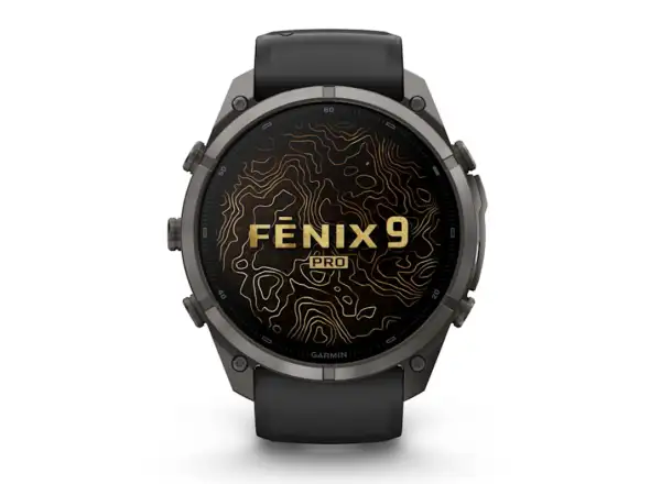 Garmin Fénix 9 Pro inReach 51 mm chytré hodinky Carbon gray DLC Titanium Black/Pebble gray