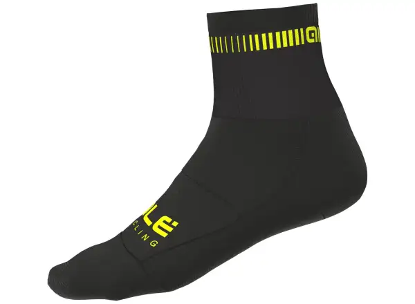 Alé Logo Q-Skin ponožky Black/Fluo Yellow