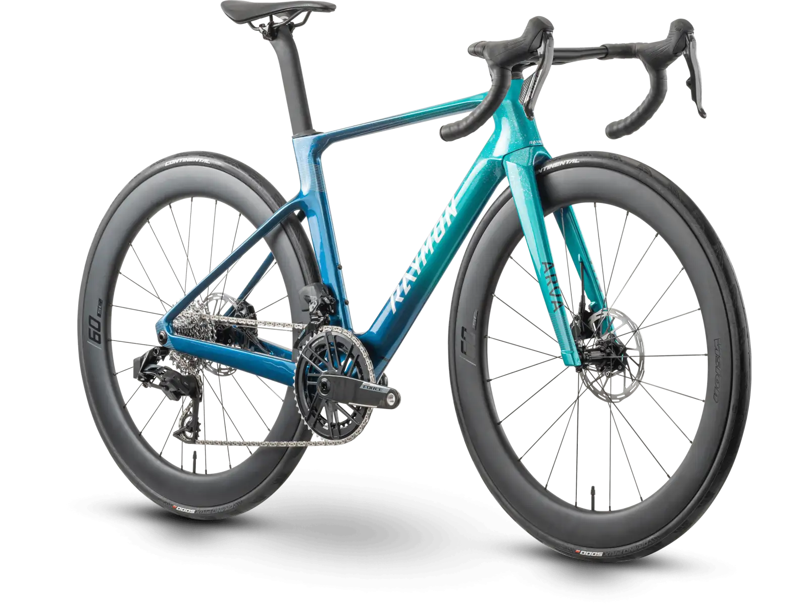 Raymon Arva Evo 24S Force E1 AXS silniční kolo ocean fade/chrome