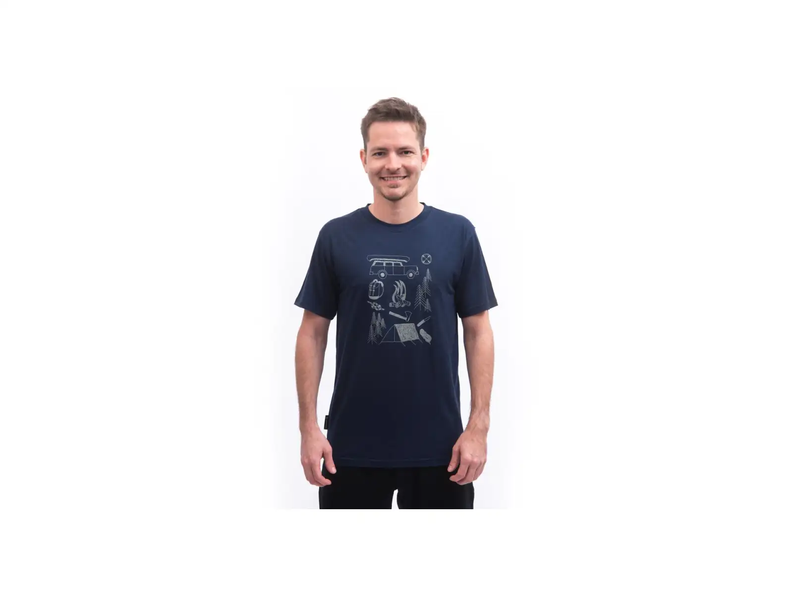 Sensor Merino Active Outside pánské triko krátký rukáv Deep Blue
