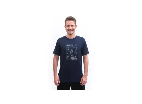 Sensor Merino Active Outside pánské triko krátký rukáv Deep Blue