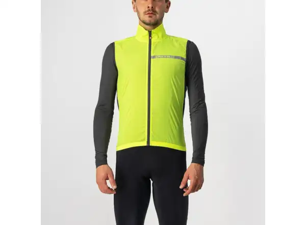 Castelli Squadra Stretch pánská vesta yellow fluo/dark gray