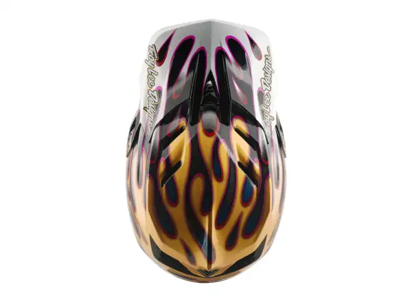Troy Lee Designs D4 Carbon MIPS přilba Overspray Gold/Black