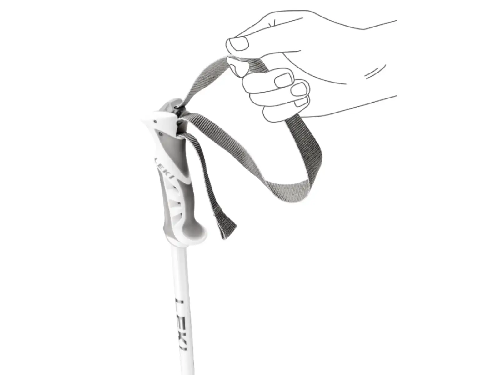 Leki Bliss sjezdové hole Gunmetal/White/Rosegold