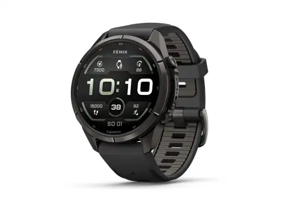 Garmin Fénix 9 Pro inReach 43 mm chytré hodinky Carbon gray DLC Titanium Black/Pebble gray