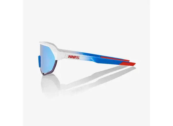 100% S2 sportovní brýle TotalEnergies Matte White/Metallic Blue/Blue Multilayer