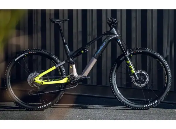 Haibike Lyke CF 11 430Wh celoodpružené elektrokolo Carbon/Sand/Lime Gloss