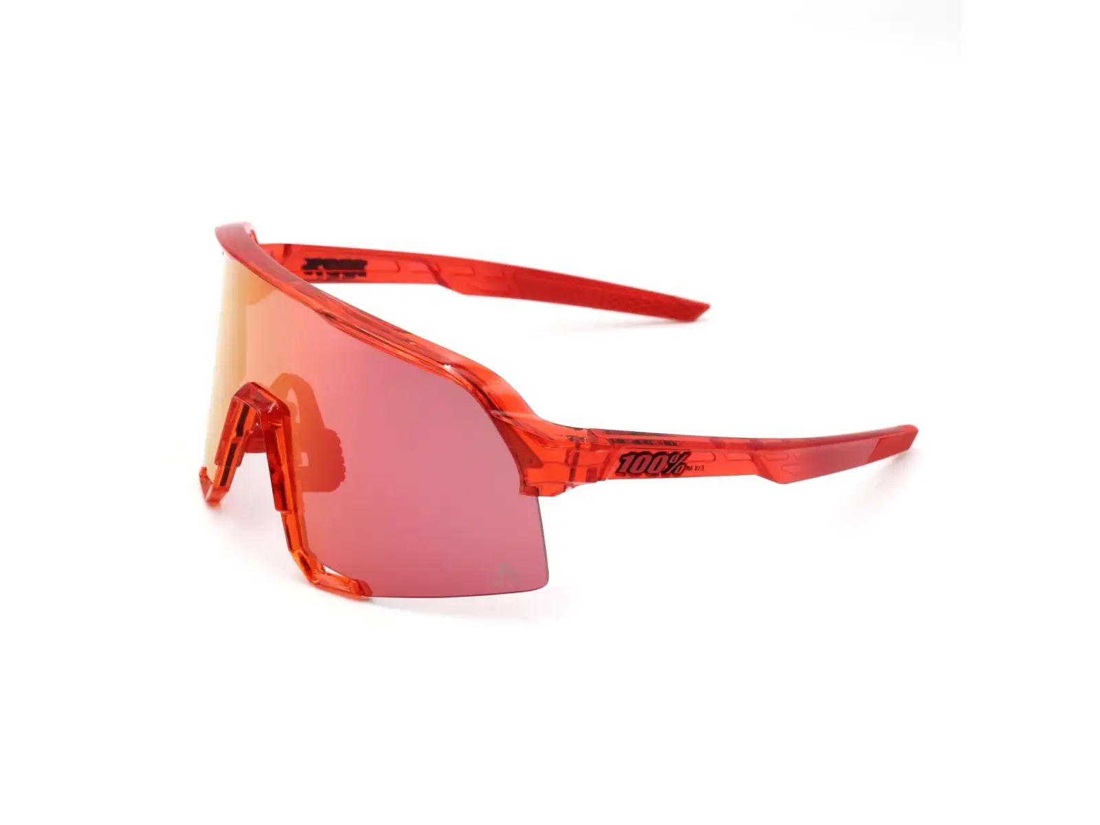 100% S3 sportovní brýle Gloss Translucent Red/Hiper Red Mirror Lens Limitovaná edice Peter Sagan