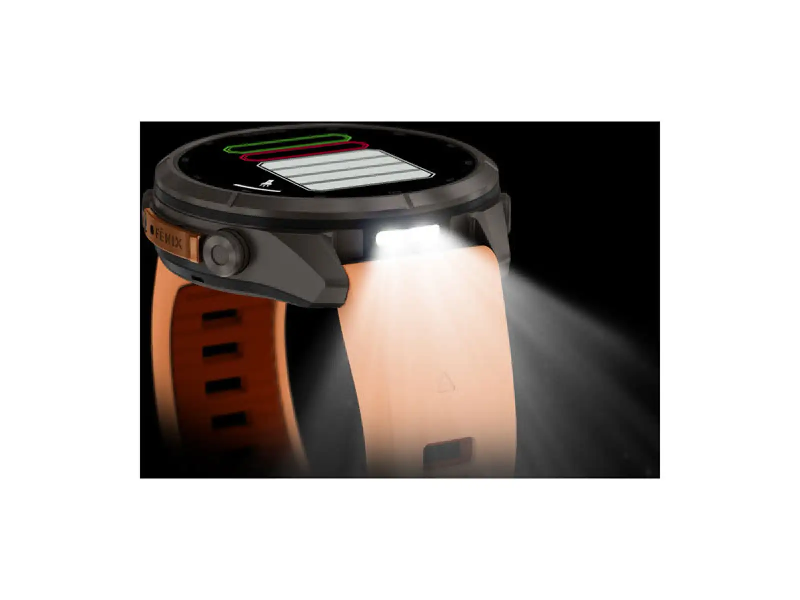 Garmin fenix 9 Pro – inReach 43 mm chytré hodinky Titanium Shell pink/autumn orange silicone band