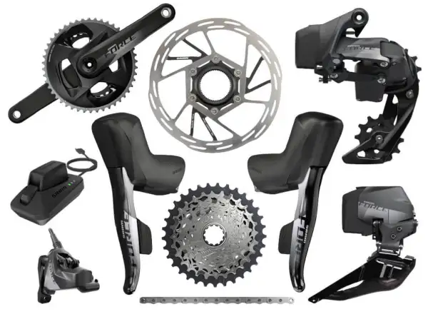 Sram Force eTap AXS Disc 2x12sp. silniční sada kliky DUB Wide 175 mm 43/30, kazeta 10-36z.