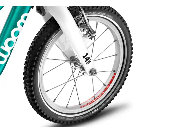 Woom GO 1 Plus Metallic Turquoise 14 dětské odrážedlo