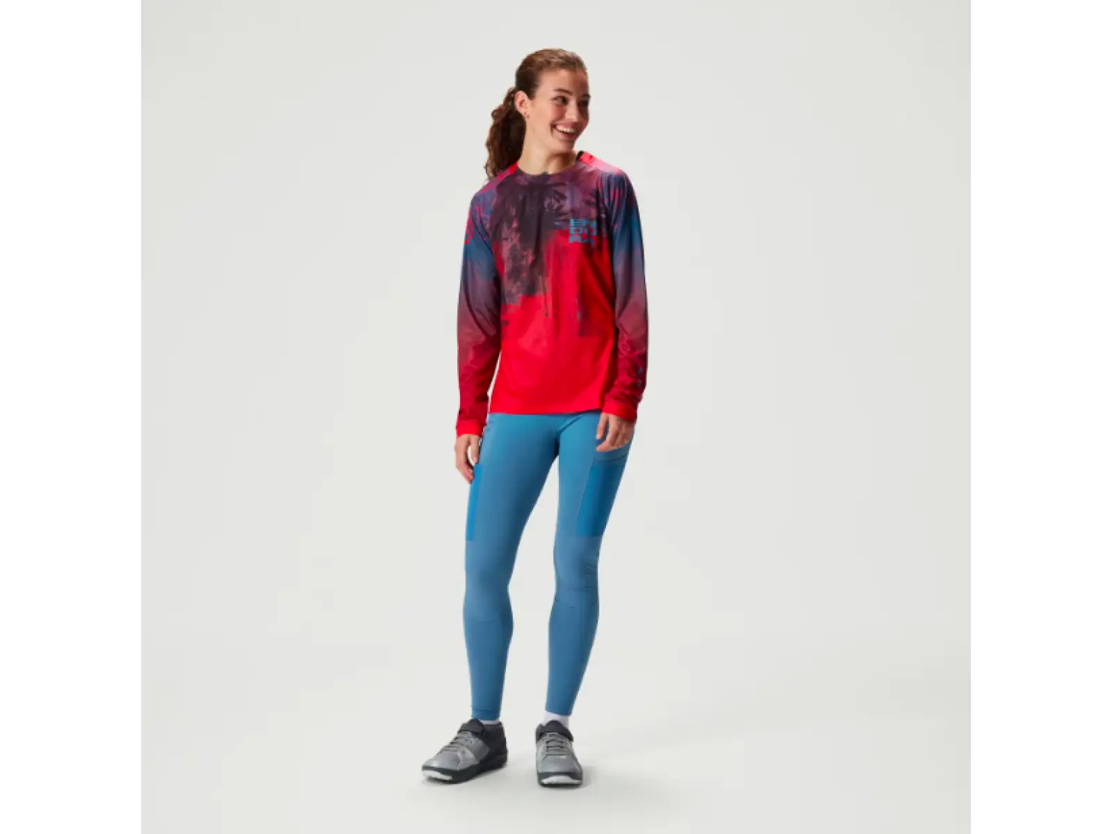 Endura Tropical Tee LTD dámský dres dlouhý rukáv Pomegranate