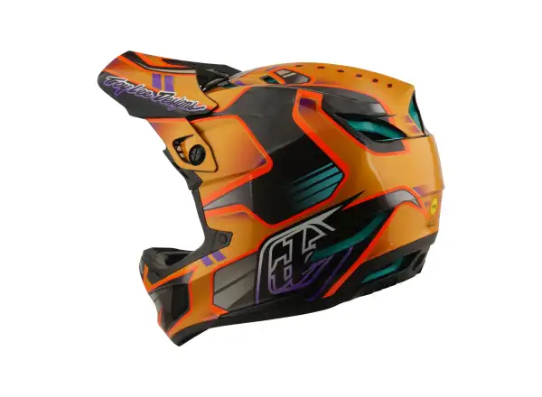 Troy Lee Designs D4 Carbon MIPS přilba Crest Gold