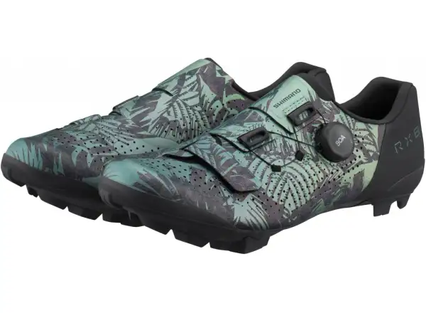 Shimano SH-RX801 pánské gravel tretry Tropical Leaves