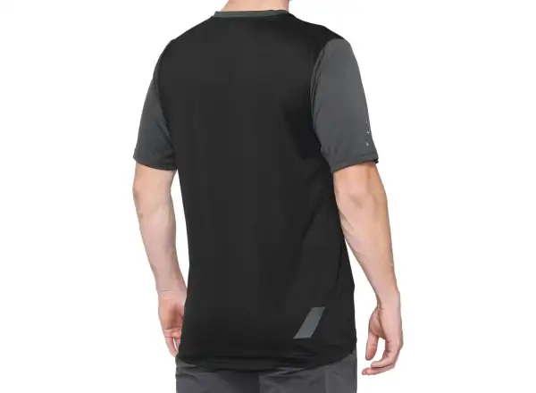 100% Ridecamp pánský dres krátký rukáv Black/Charcoal
