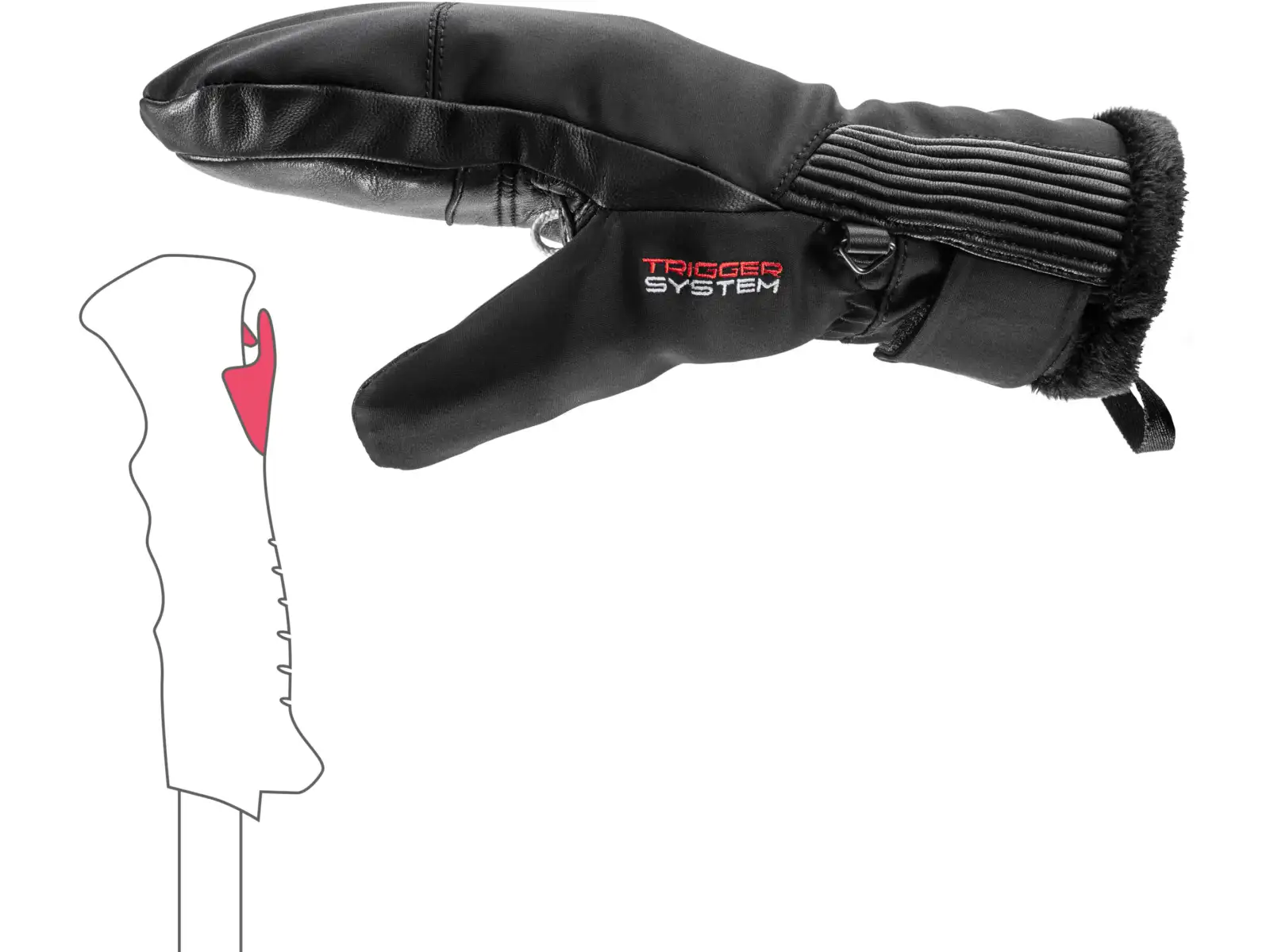 Leki Vallarta 3D Women Mitt dámské palčáky Black