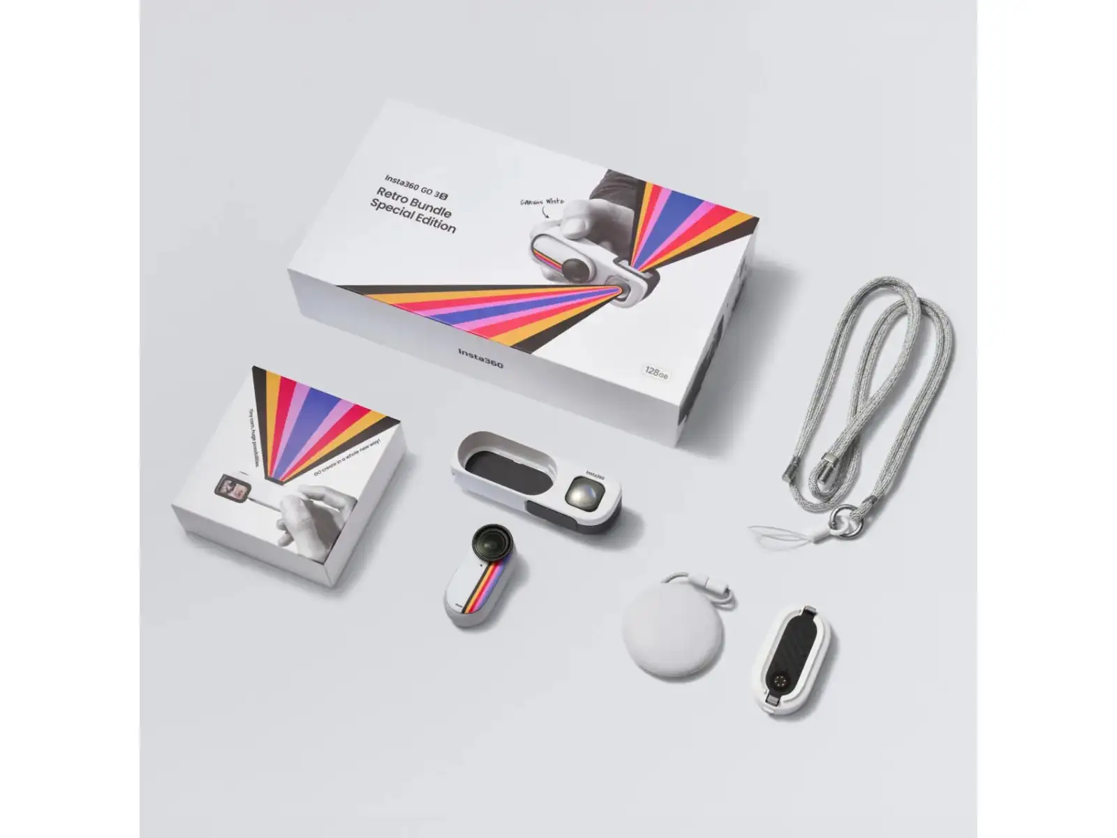 Insta360 GO 3S kamera Retro bundle 64 GB speciální edice bílá