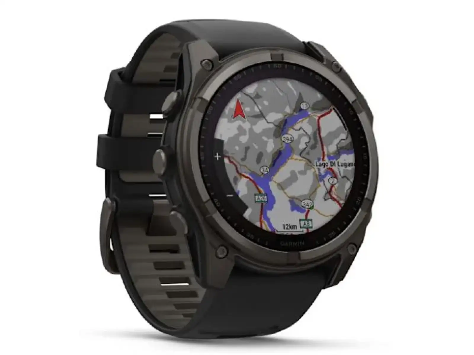 Garmin fenix 8 - 51 mm Solar Sapphire chytré hodinky Carbon DLC Titanium Black/Pebble Gray